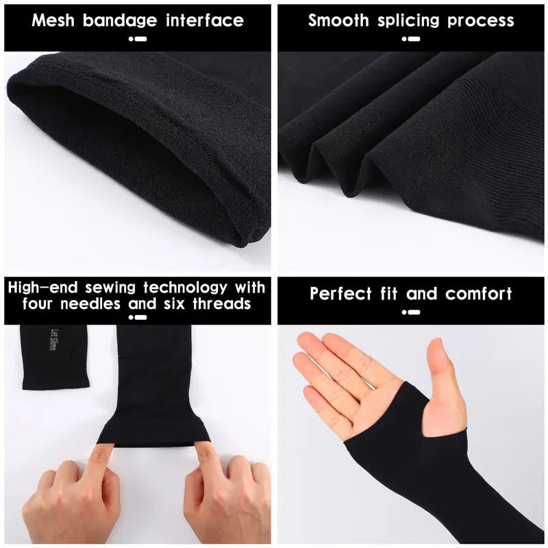 Ice Silk Fabric Fingerless Sleeves