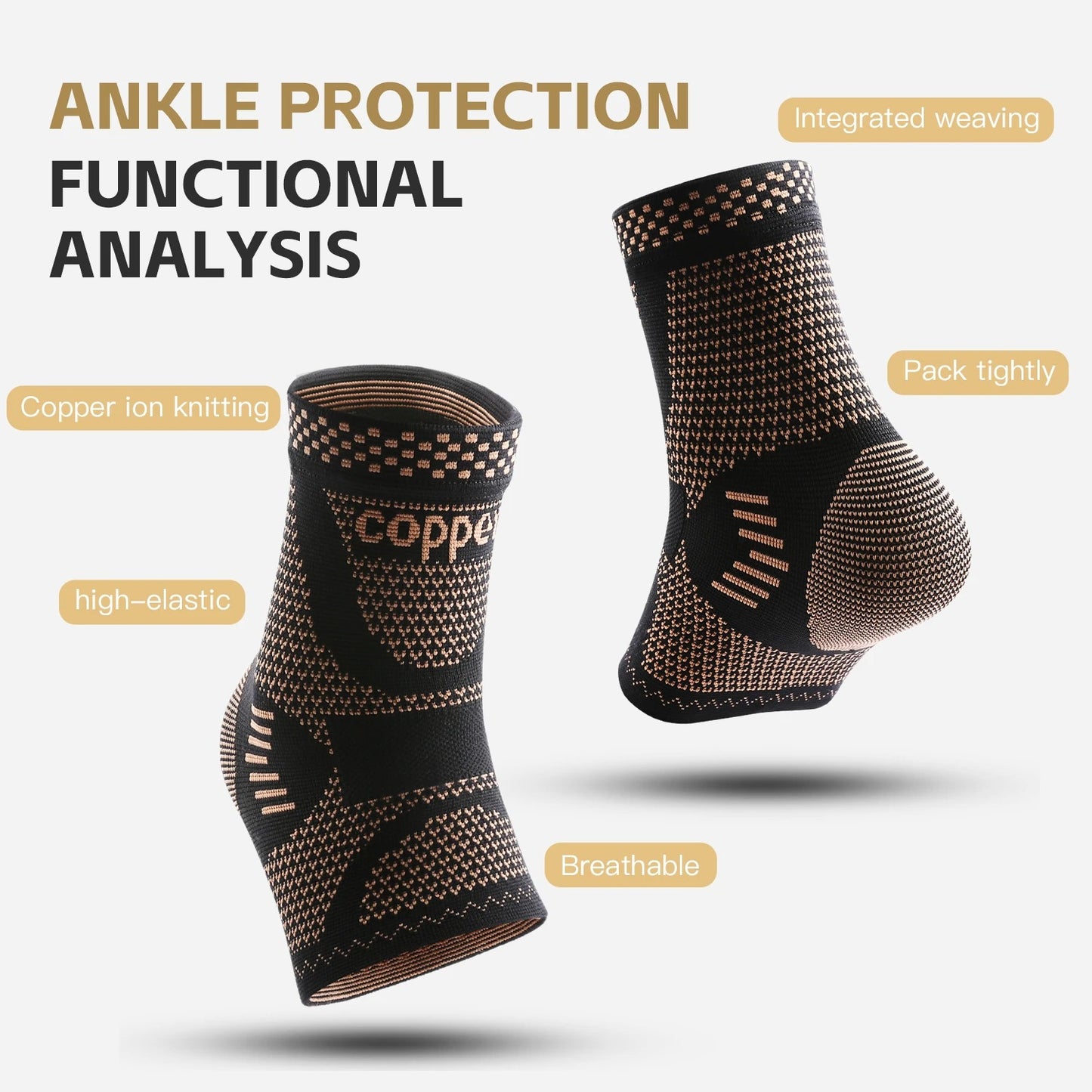 Copper Infused Ankle Compression Sleeve