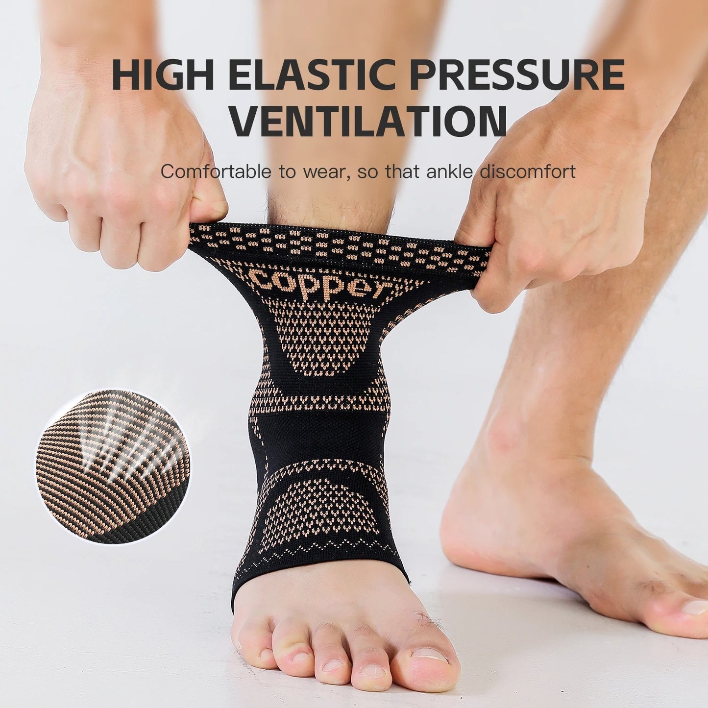Copper Infused Ankle Compression Sleeve