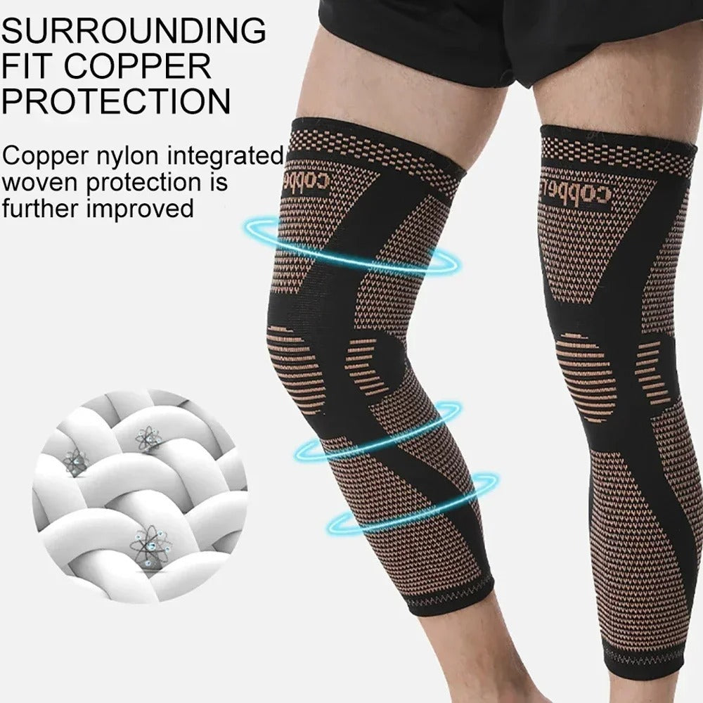 Copper Full Leg Compression Sleeve