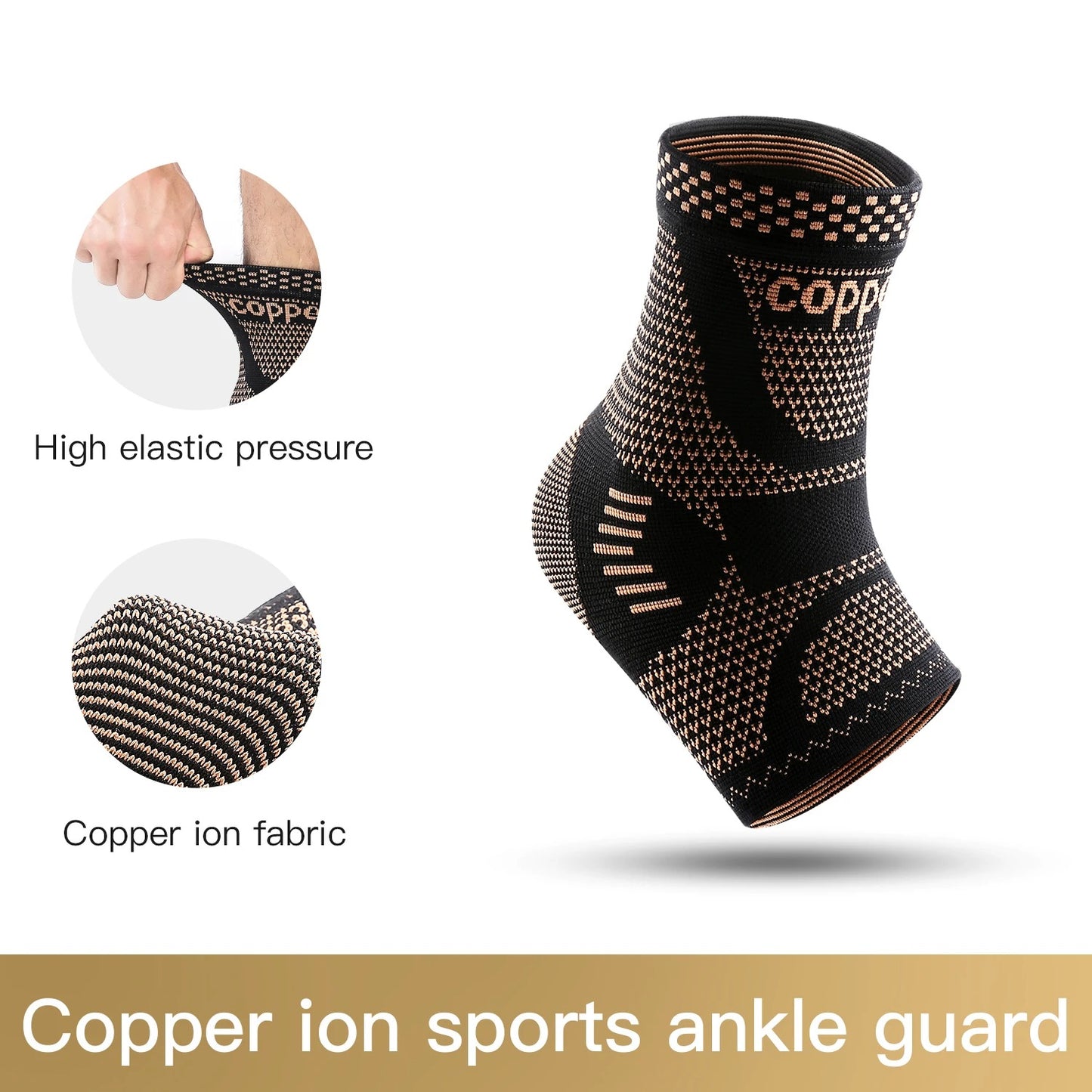 Copper Infused Ankle Compression Sleeve