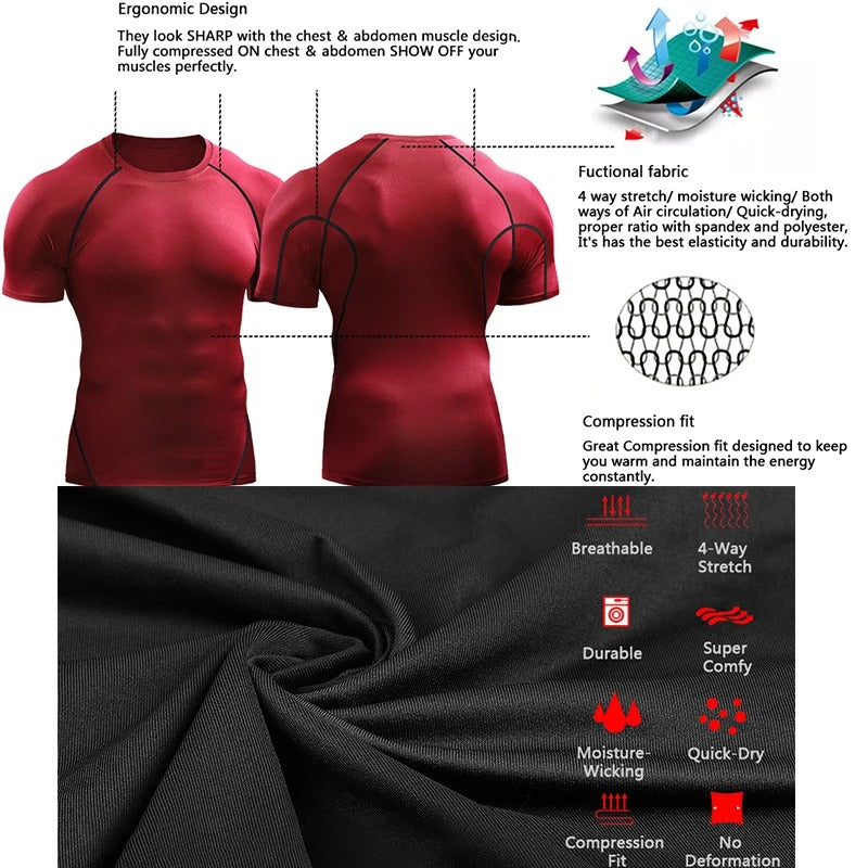 Summer Quick Dry Compression T-Shirt