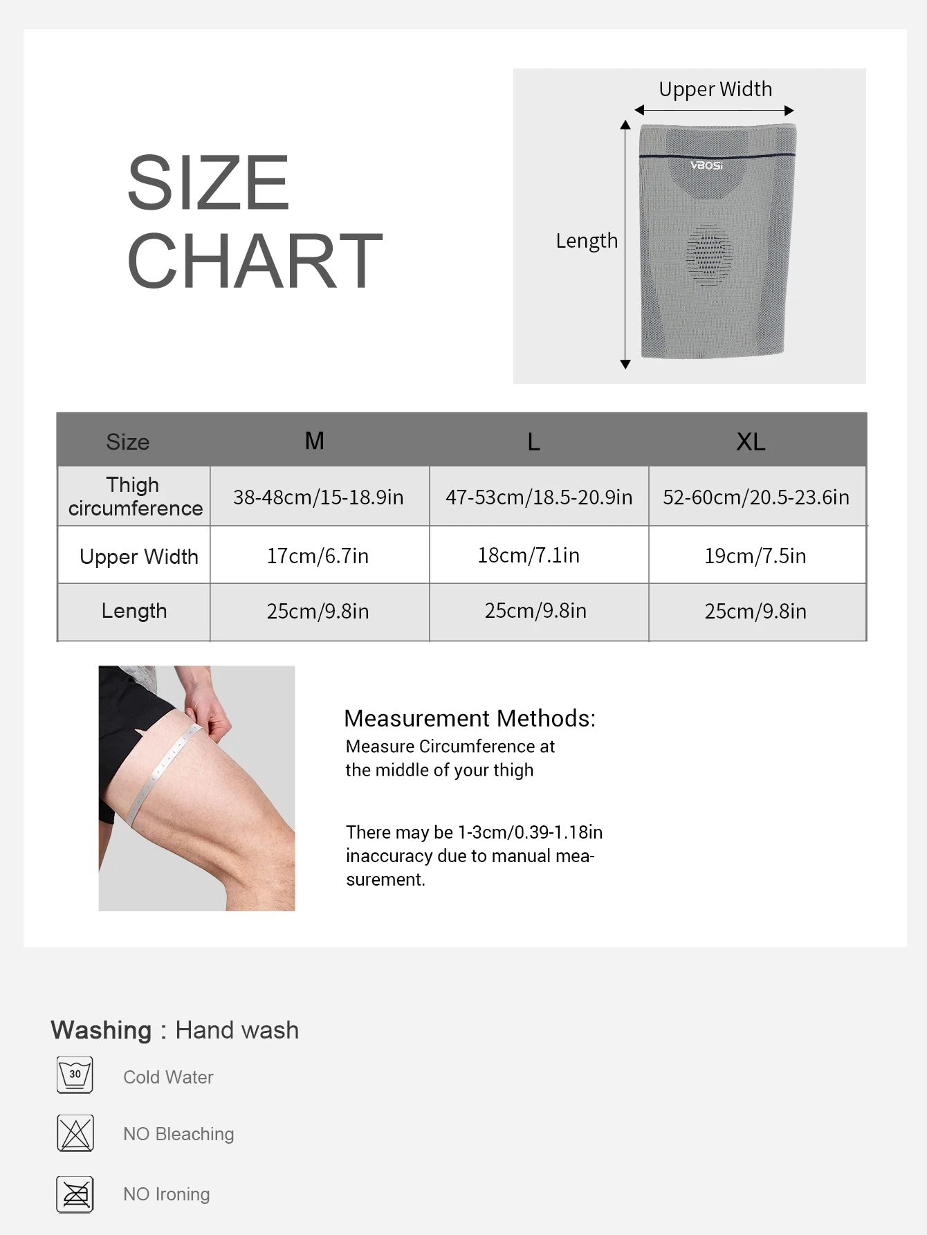 VBOSI Compression Thigh Sleeve