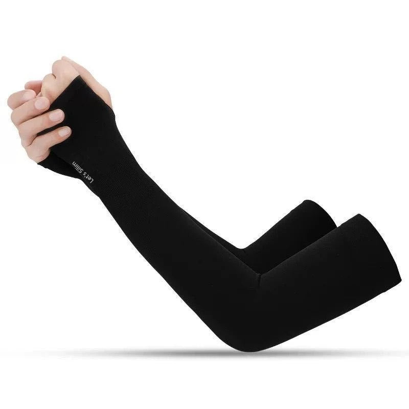 Ice Silk Fabric Fingerless Sleeves